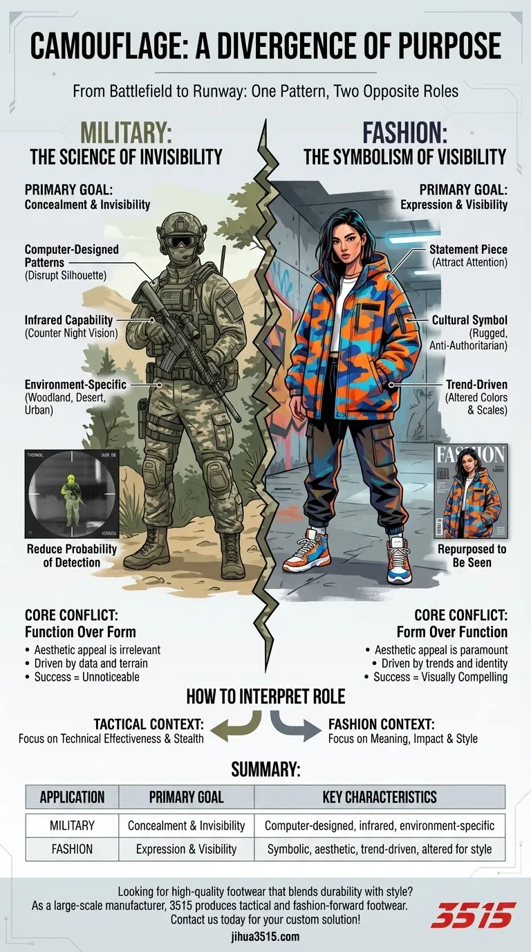 ¿Cuál es el papel actual del camuflaje? De la ocultación táctica a la declaración de moda Guía Visual