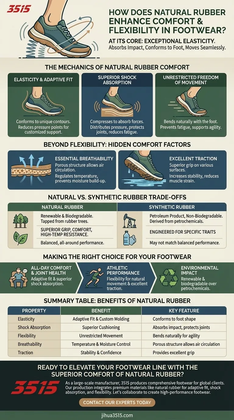 Comment le caoutchouc naturel améliore-t-il le confort et la flexibilité des chaussures ? Découvrez le matériau ultime pour les chaussures Guide Visuel
