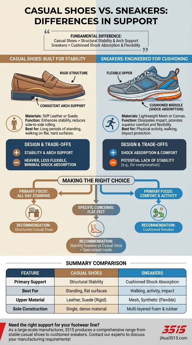 ¿Cuáles son las diferencias de soporte entre los zapatos casuales y las zapatillas deportivas? Encuentra el ajuste perfecto para comodidad y estabilidad Guía Visual