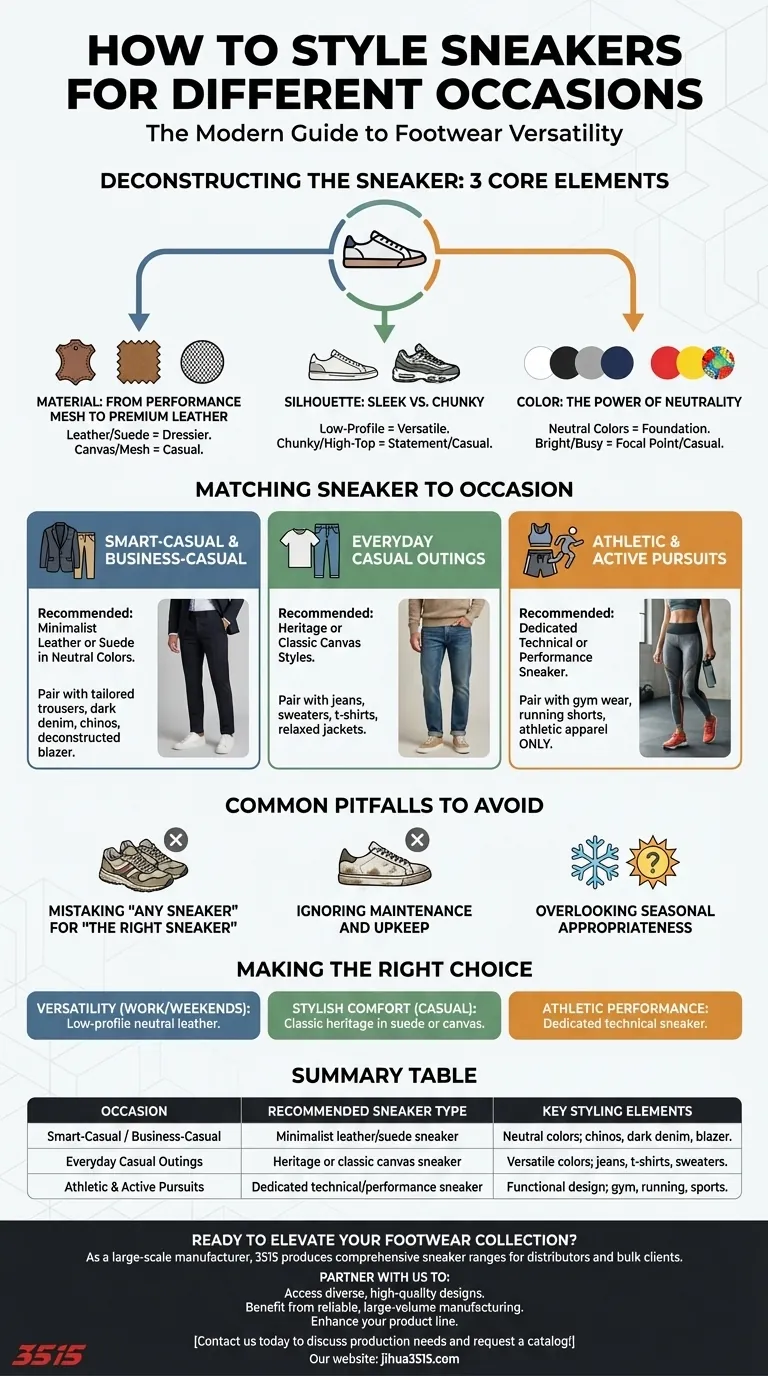 Comment styliser les baskets pour différentes occasions ? Maîtriser l'art de la chaussure polyvalente Guide Visuel