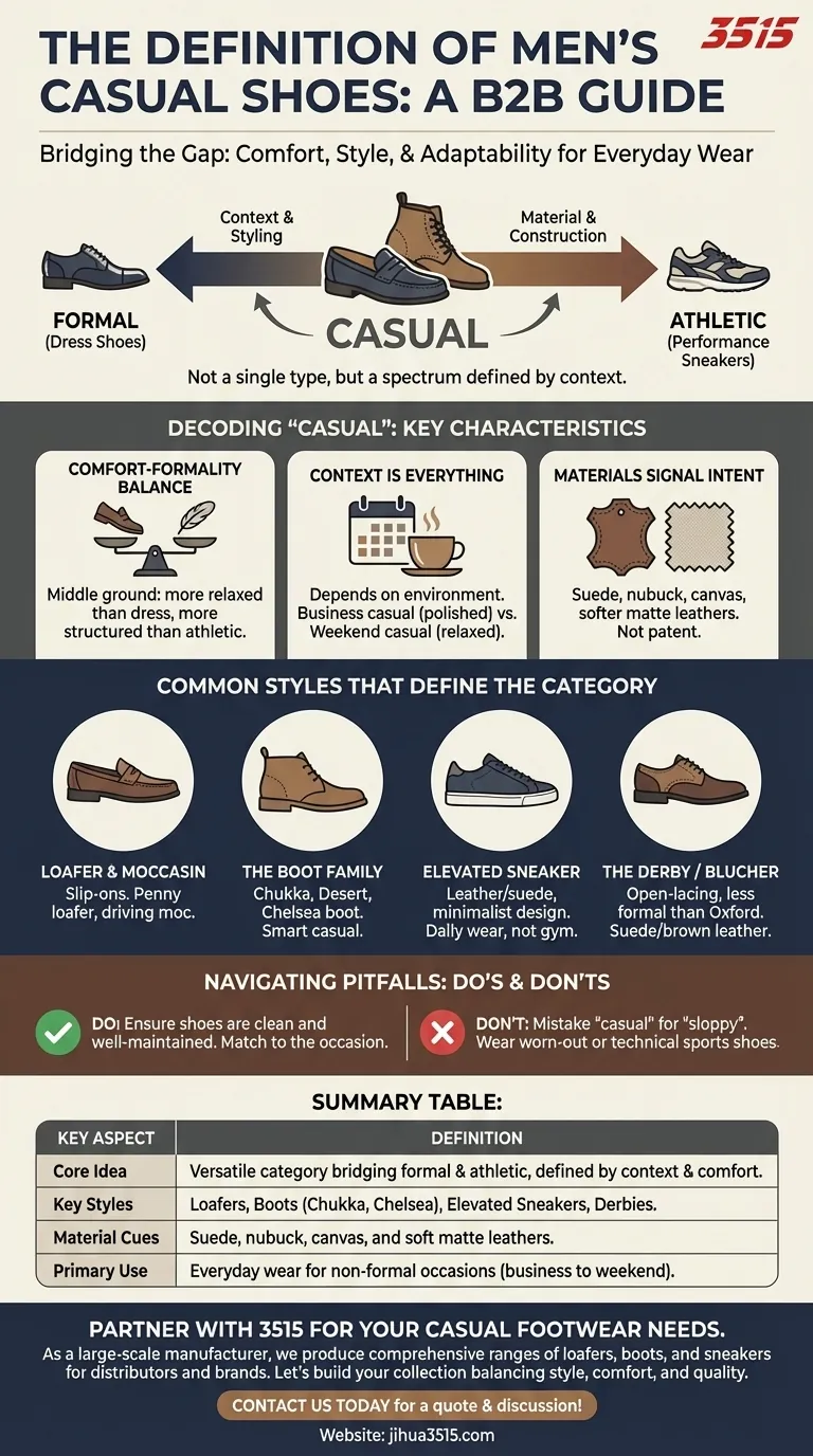 Quelle est la définition générale des chaussures décontractées pour hommes ? Votre guide du style et du confort au quotidien Guide Visuel