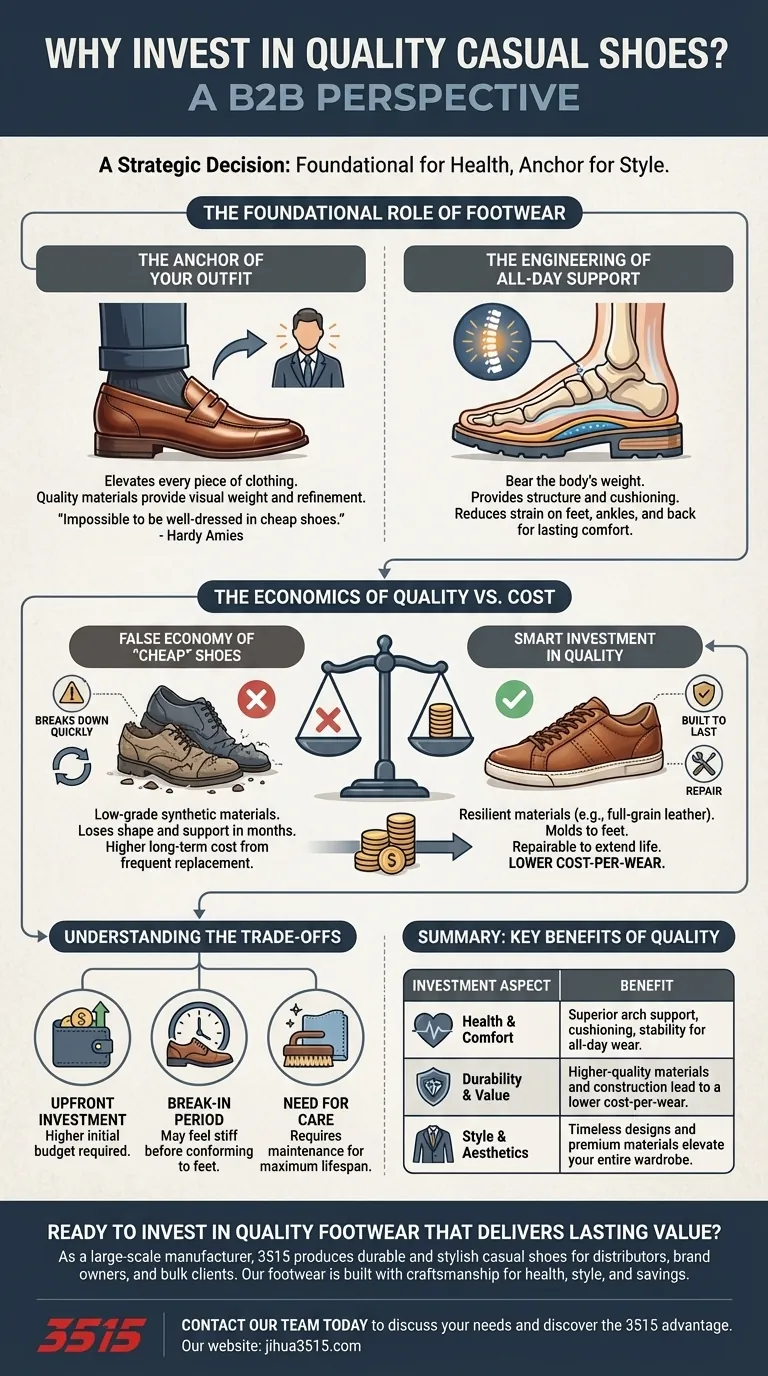 Pourquoi est-il important d'investir dans des chaussures décontractées de qualité ? Pour la santé, le style et la valeur à long terme Guide Visuel