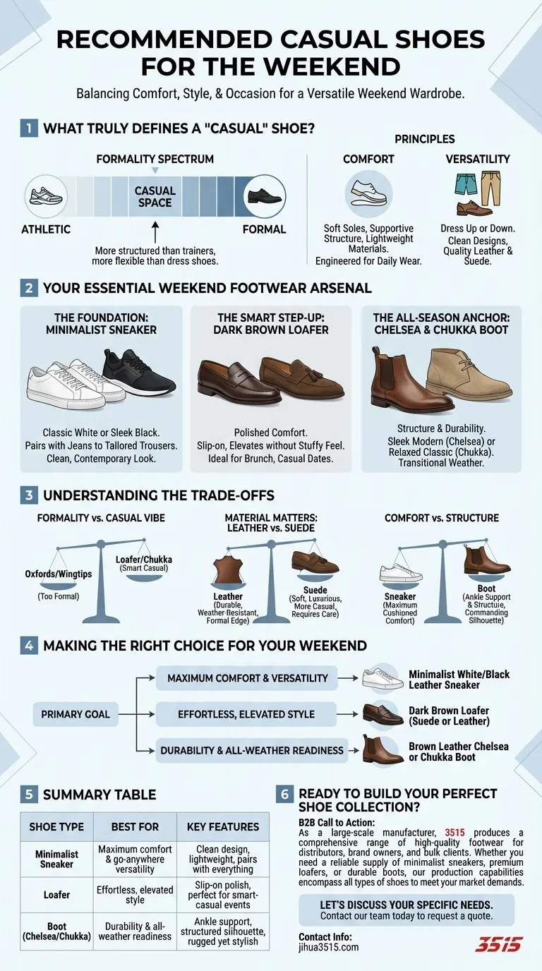 Quelles sont les chaussures décontractées recommandées pour le week-end ? Construisez votre arsenal de chaussures polyvalentes Guide Visuel