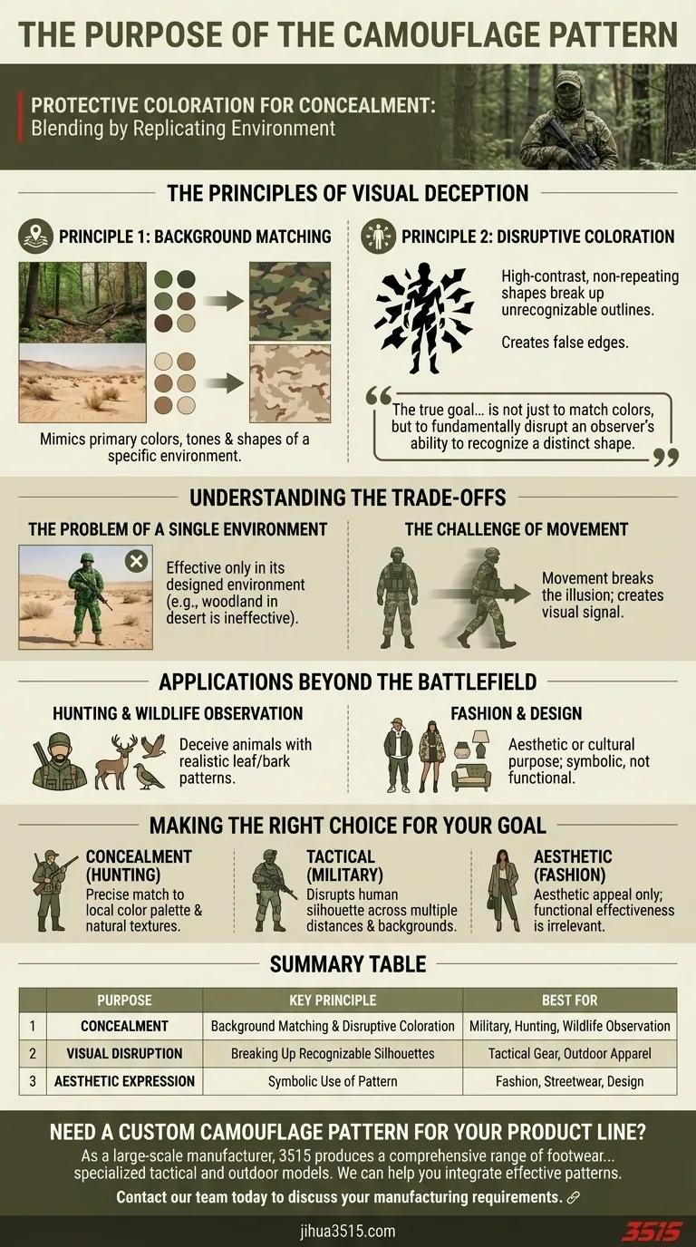Qual è lo scopo del motivo mimetico? Ingannare l'occhio e nascondere efficacemente Guida Visiva
