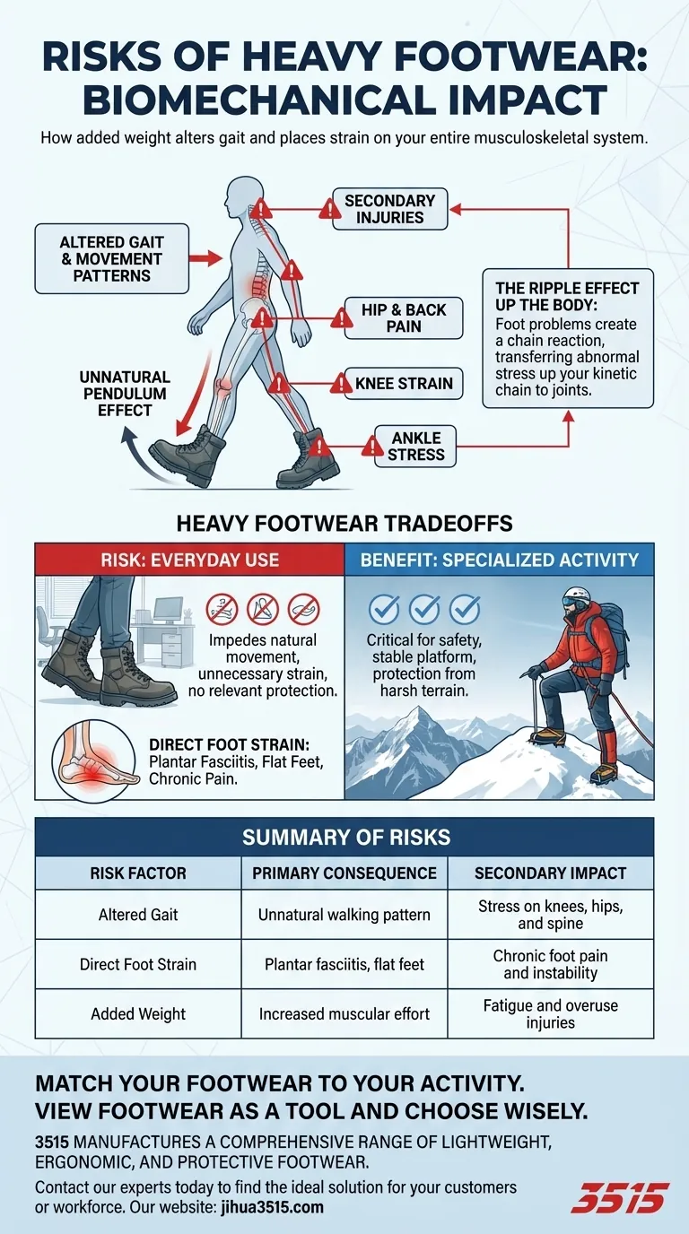 Quels sont les risques liés au port de chaussures lourdes ? Les dangers cachés pour la fondation de votre corps Guide Visuel