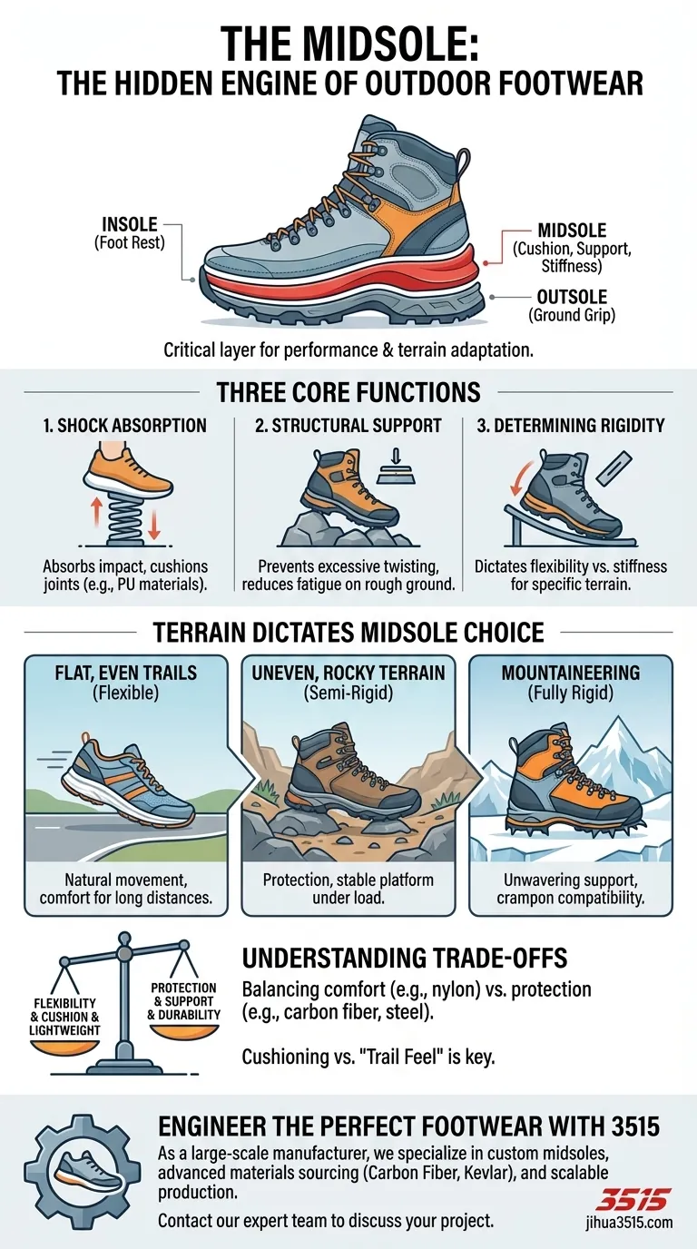 Quel rôle joue la semelle intermédiaire dans les chaussures d'extérieur ? Votre guide sur l'amorti, le soutien et la stabilité Guide Visuel