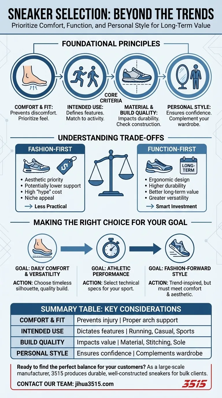 Faut-il privilégier les tendances lors du choix de baskets ? Concentrez-vous sur le confort, la fonctionnalité et le style. Guide Visuel