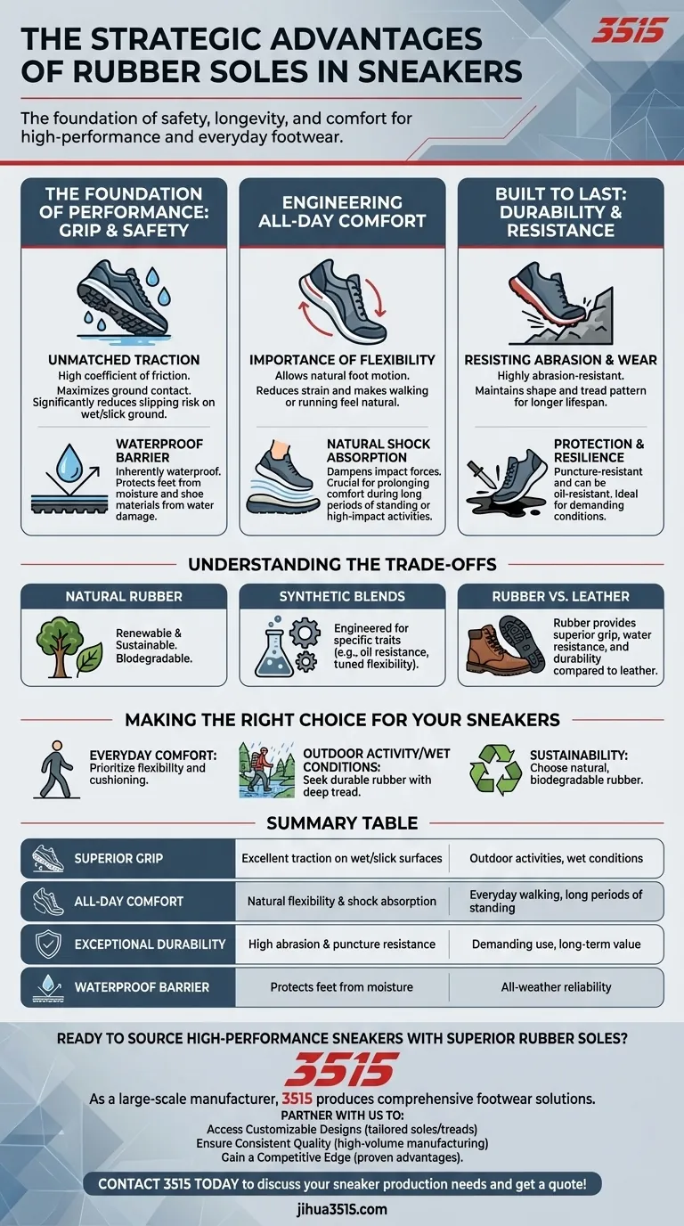 Quali sono i vantaggi delle suole in gomma nelle sneaker? Presa impareggiabile, durata e comfort Guida Visiva
