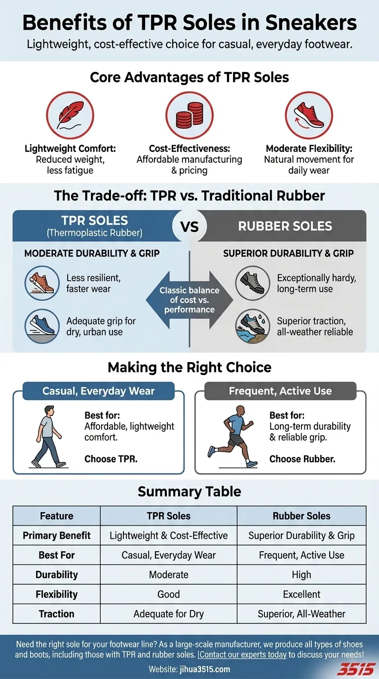 Quels sont les avantages des semelles en TPR pour les baskets ? Confort léger et abordable pour un usage décontracté Guide Visuel