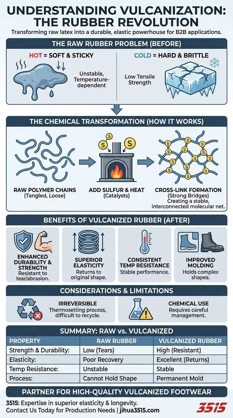 Qu'est-ce que la vulcanisation dans le traitement du caoutchouc ? Transformer le caoutchouc brut en produits durables Guide Visuel