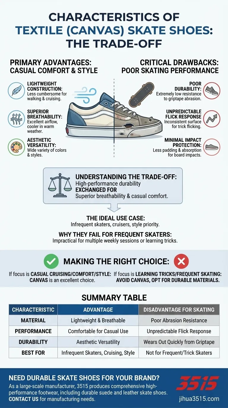 Quelles sont les caractéristiques des chaussures de skate en textile (toile) ? Légères et respirantes, mais sont-elles durables ? Guide Visuel