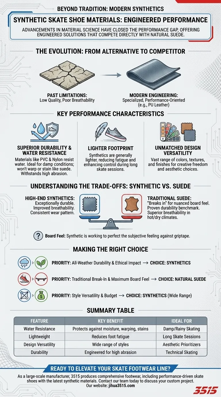 合成スケートシューズの素材の特徴は何ですか？卓越したパフォーマンスと耐久性のために設計 ビジュアルガイド