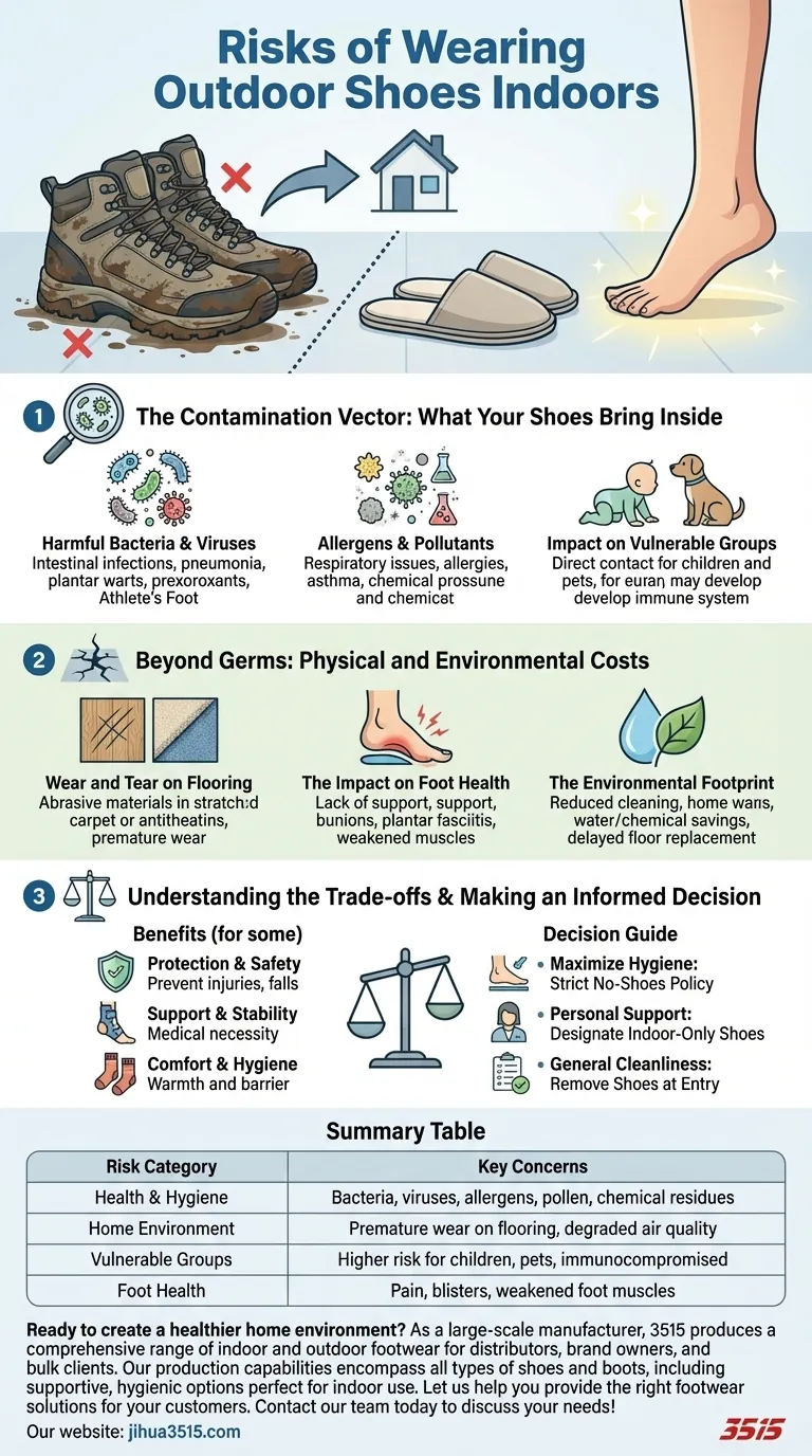 Quels sont les risques de porter des chaussures d'extérieur à l'intérieur ? Protégez la santé et l'hygiène de votre maison Guide Visuel
