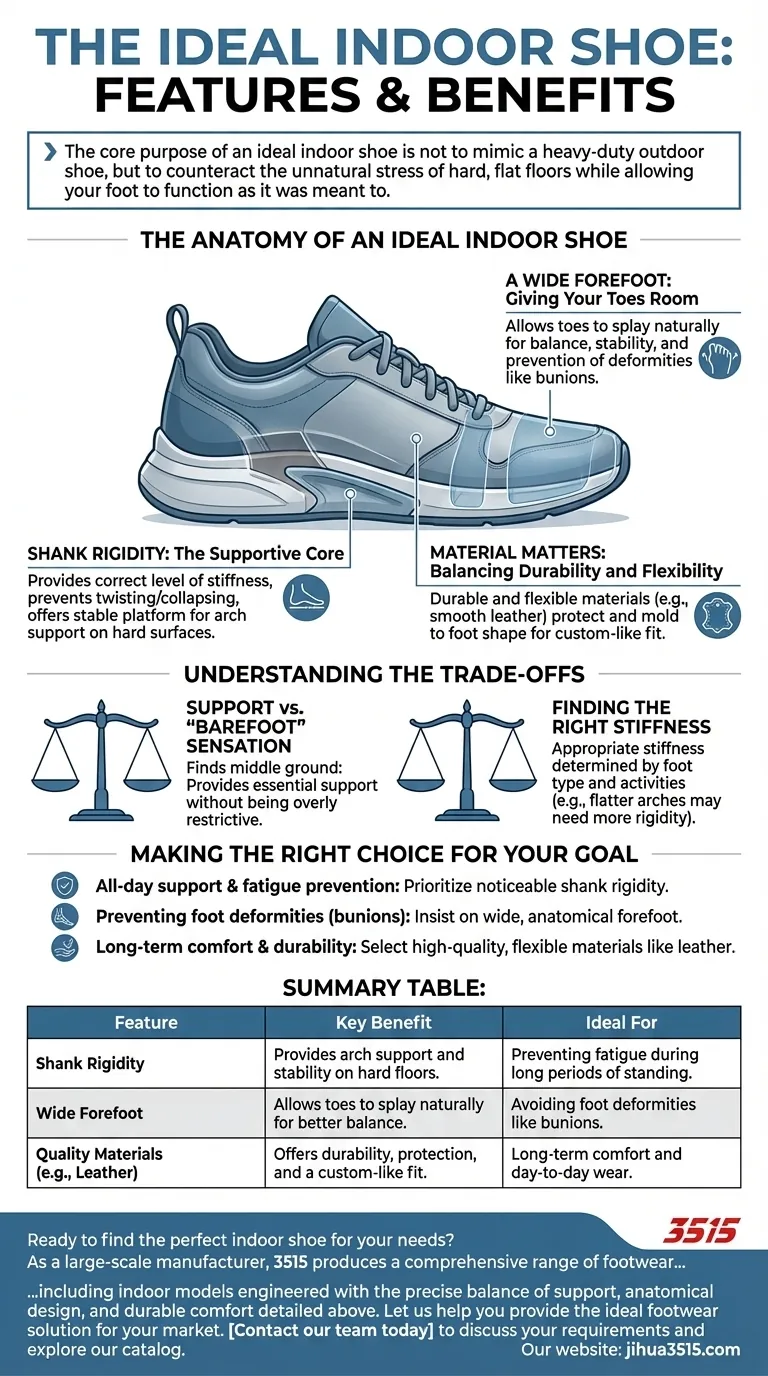 Quelles caractéristiques doit posséder une chaussure d'intérieur idéale ? Support, confort et durabilité expliqués Guide Visuel