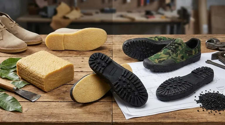 Quelle est la différence entre une semelle crêpe et une semelle en caoutchouc standard ? Choisissez la bonne semelle pour vos chaussures