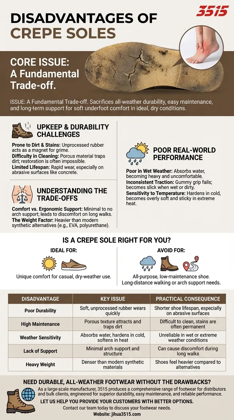 Quels sont les inconvénients des semelles en crêpe ? Les inconvénients cachés du confort Guide Visuel
