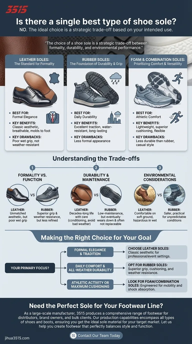 Existe-t-il un seul type de semelle de chaussure idéal ? Trouvez la correspondance parfaite pour vos besoins Guide Visuel