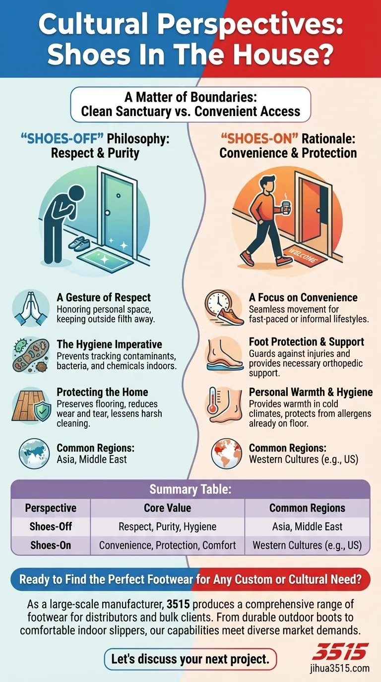 Quelles sont les perspectives culturelles sur le port de chaussures à la maison ? Un guide de l'étiquette et de l'hygiène domestiques Guide Visuel