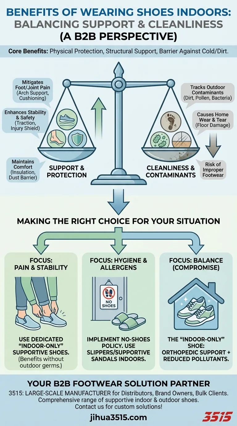 Quels sont les avantages de porter des chaussures à l'intérieur ? Un guide sur le soutien, la sécurité et l'hygiène Guide Visuel