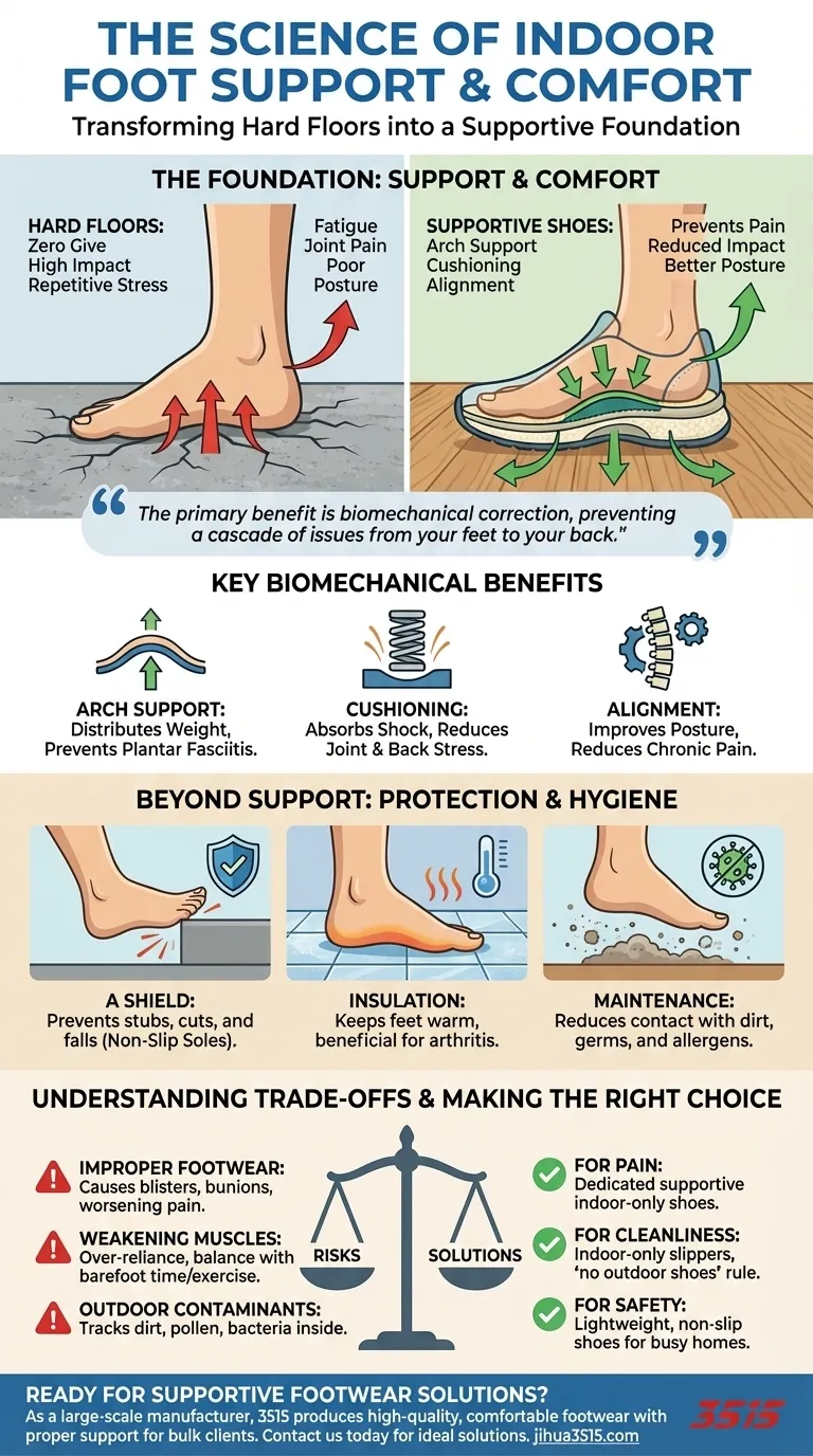 Comment les chaussures offrent-elles soutien et confort aux pieds à l'intérieur ? Améliorez votre bien-être à la maison Guide Visuel