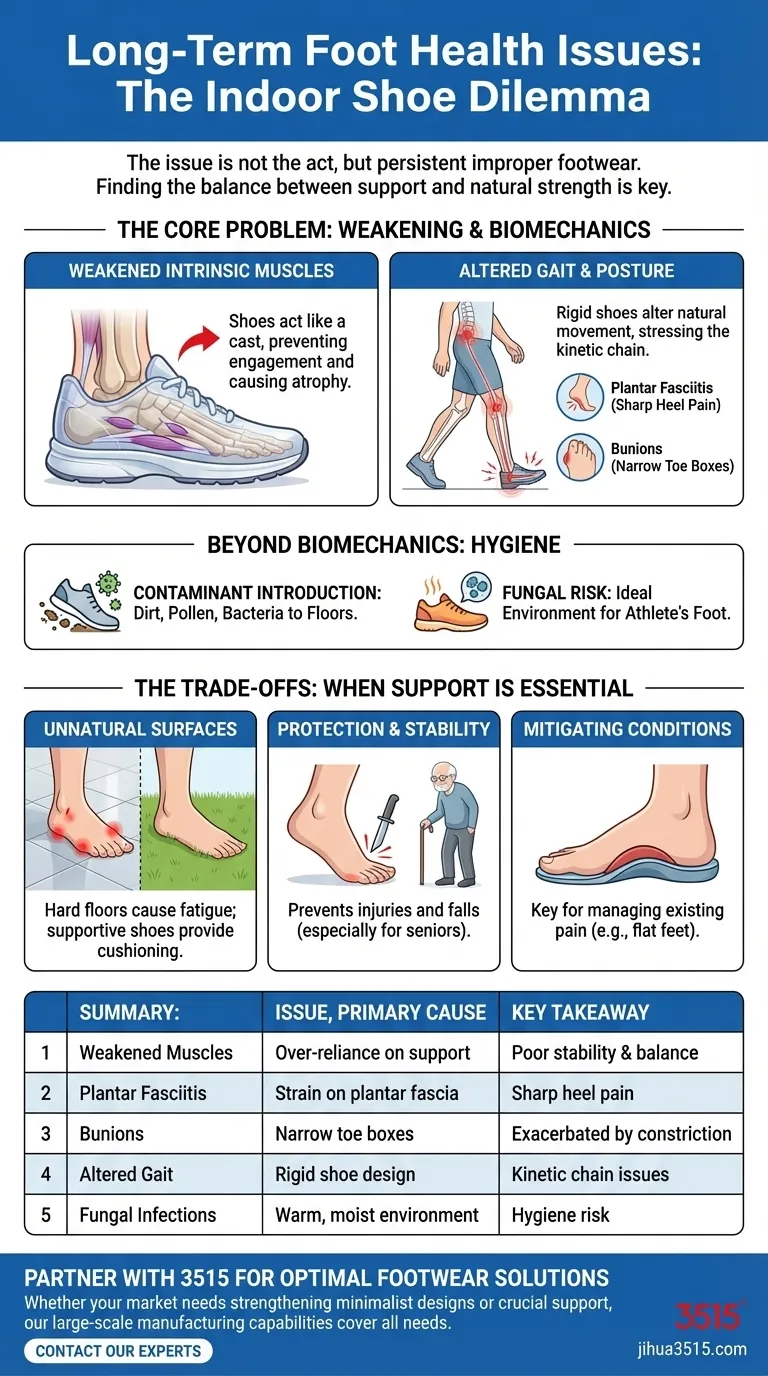 Quels problèmes de santé à long terme des pieds peuvent survenir en portant des chaussures à l'intérieur ? Renforcez ou protégez vos pieds Guide Visuel