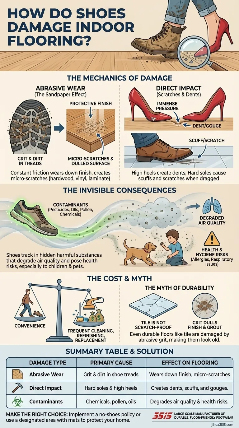 Comment les chaussures endommagent-elles les revêtements de sol intérieurs ? Protégez vos sols et votre santé avec ce guide Guide Visuel