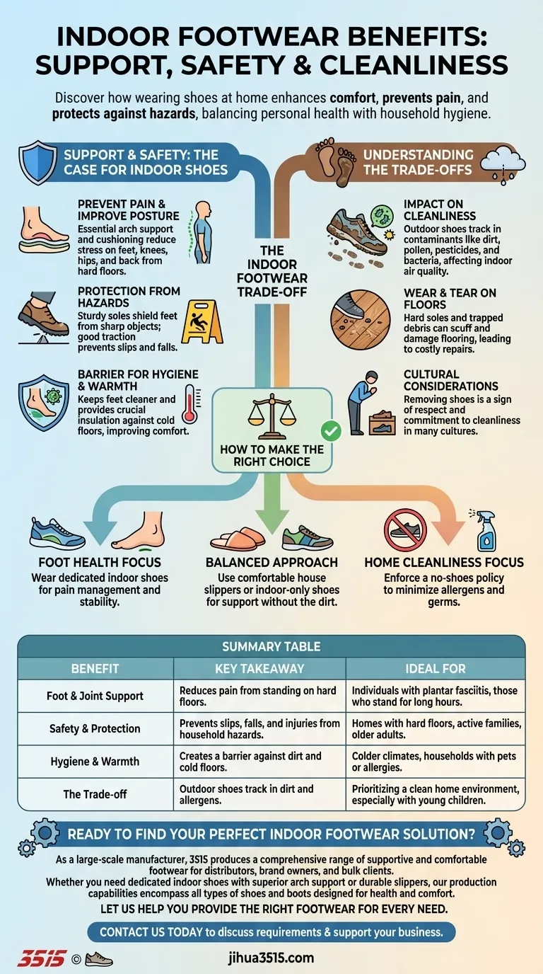 Quels sont les avantages de porter des chaussures à la maison ? Améliorer le confort, la sécurité et la santé des pieds Guide Visuel