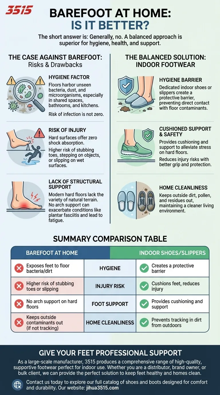هل من الأفضل المشي حافي القدمين في المنزل؟ الإجابة المفاجئة لصحة القدم والنظافة دليل مرئي