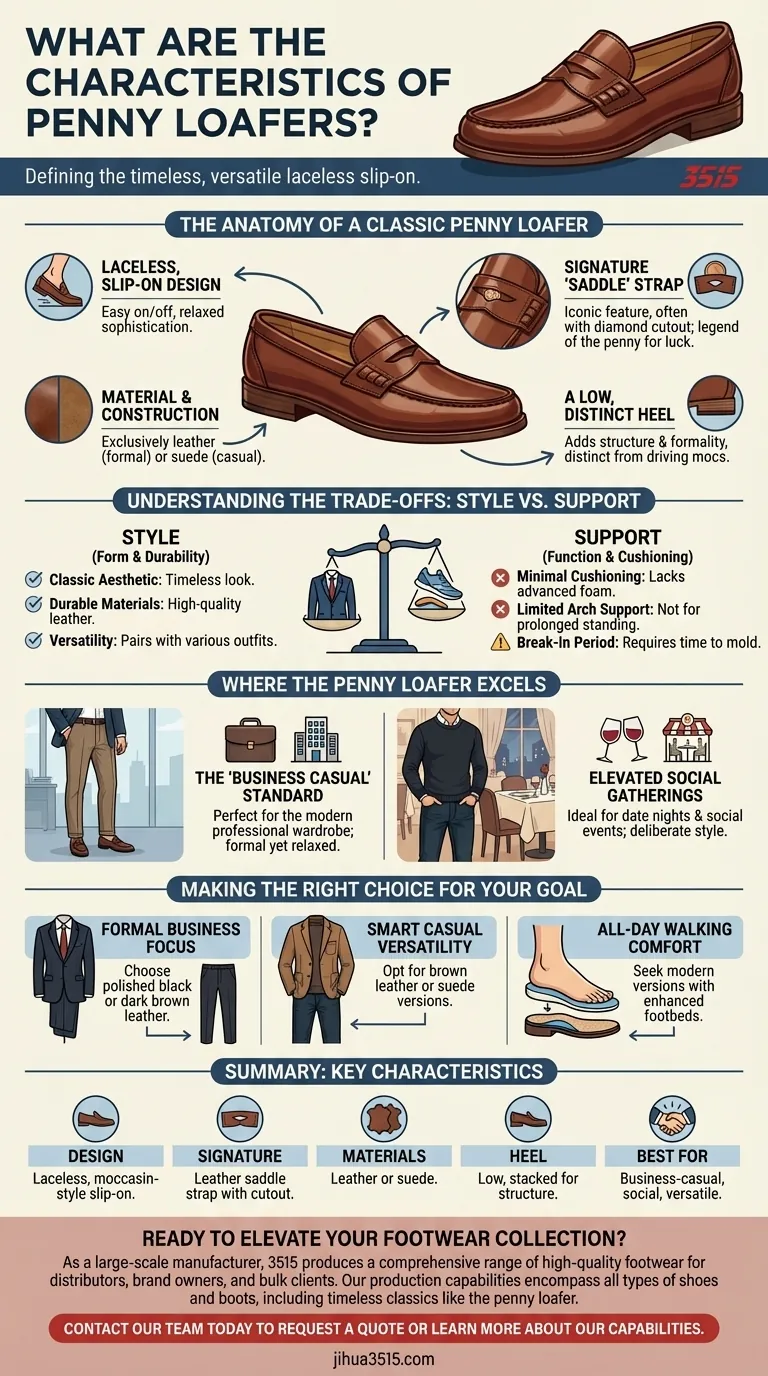 What are the characteristics of Penny Loafers? Unpacking the Timeless Style & Versatility Visual Guide
