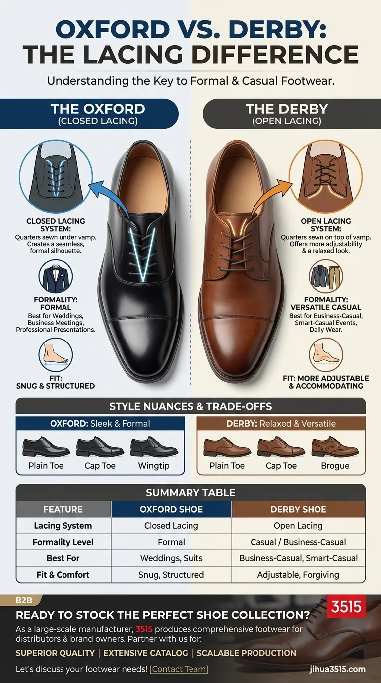 オックスフォードシューズは他のカジュアルシューズとどう違うのか？靴紐の結び方とフォーマル度に関する究極ガイド ビジュアルガイド