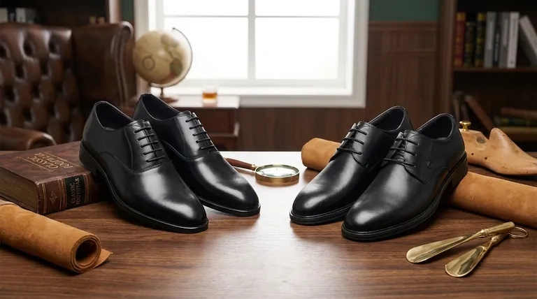 What is the main difference between Derby Shoes and Oxford Shoes? It's All in the Lacing.