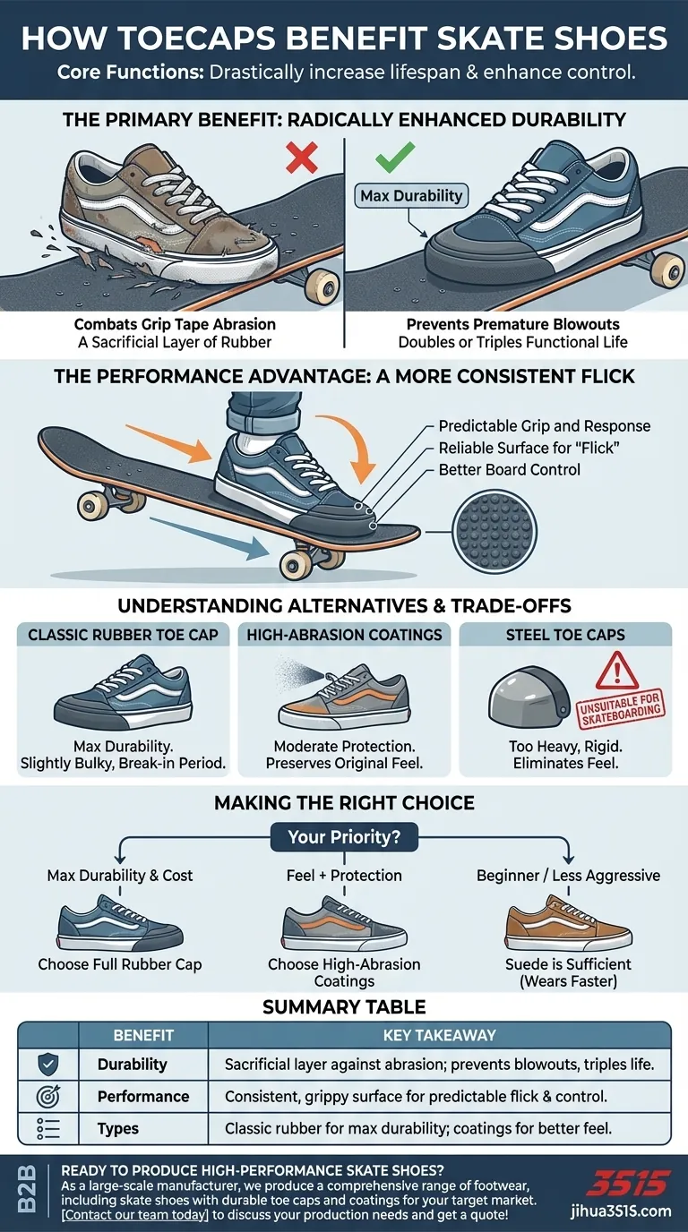 Wie profitieren Zehenkappen bei Skateschuhen? Maximieren Sie die Haltbarkeit und verbessern Sie die Trickkontrolle Visuelle Anleitung