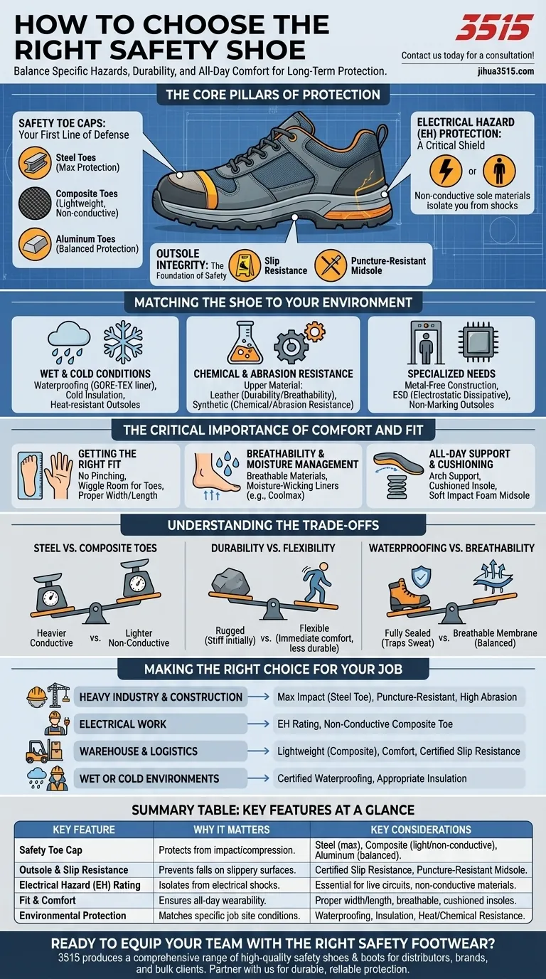 What should I look for in a safety shoe? Find the Perfect Protection for Your Job Visual Guide