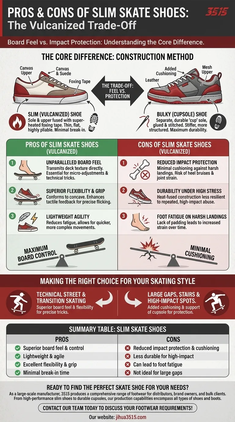 ¿Cuáles son los pros y los contras de las zapatillas de skate finas? Maximizar la sensación de la tabla frente a la protección Guía Visual