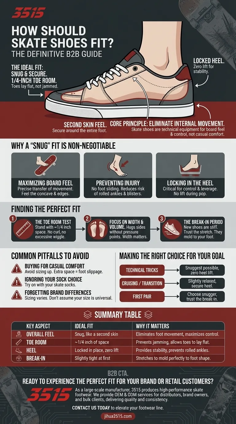 Comment les chaussures de skate doivent-elles être ajustées ? Le guide de l'ajustement serré pour un contrôle maximal de la planche et la sécurité Guide Visuel