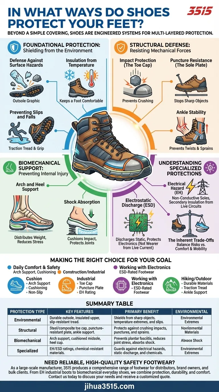 بأي طرق تحمي الأحذية قدميك؟ شرح ميزات السلامة الأساسية دليل مرئي