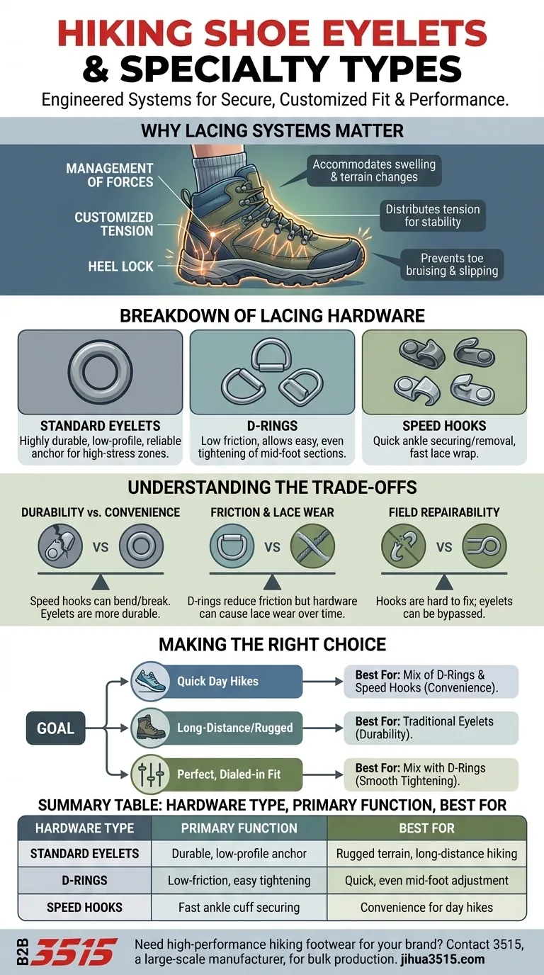 Que sont les œillets dans les chaussures de randonnée et quels sont les types spécialisés ? Choisissez le bon système de laçage pour votre randonnée Guide Visuel