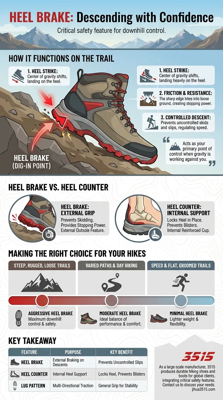 Cos'è un freno sul tallone nelle scarpe da trekking? La tua chiave per discese sicure e controllate Guida Visiva