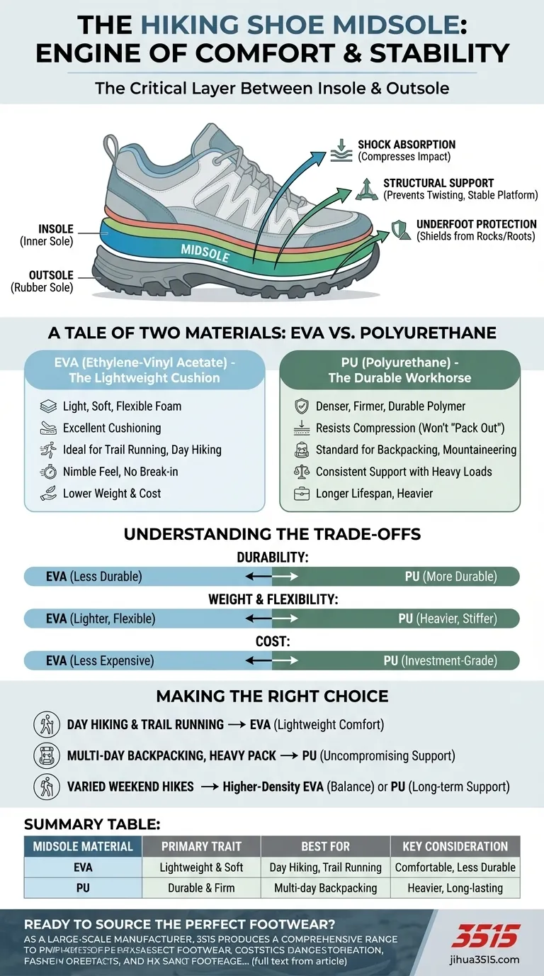 ¿Qué es la entresuela de una zapatilla de senderismo? Elige el soporte adecuado para tu aventura Guía Visual