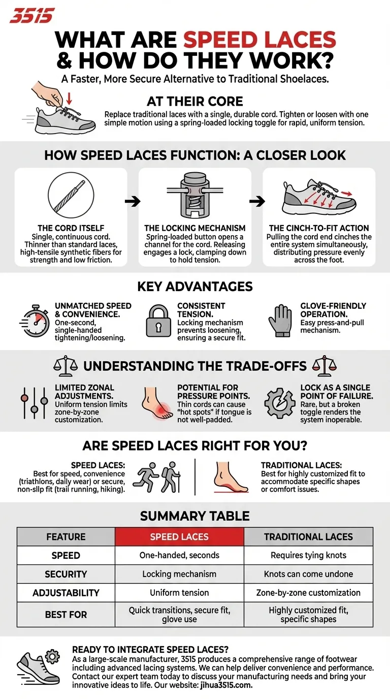 Cosa sono i lacci rapidi e come funzionano? Una guida alle calzature veloci e sicure Guida Visiva