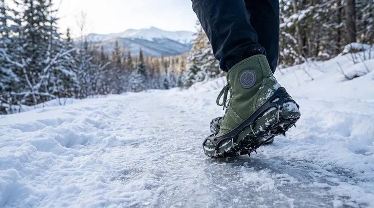 Que sont les crampons de traction et quand sont-ils utilisés ? Maîtrisez la sécurité de la marche hivernale