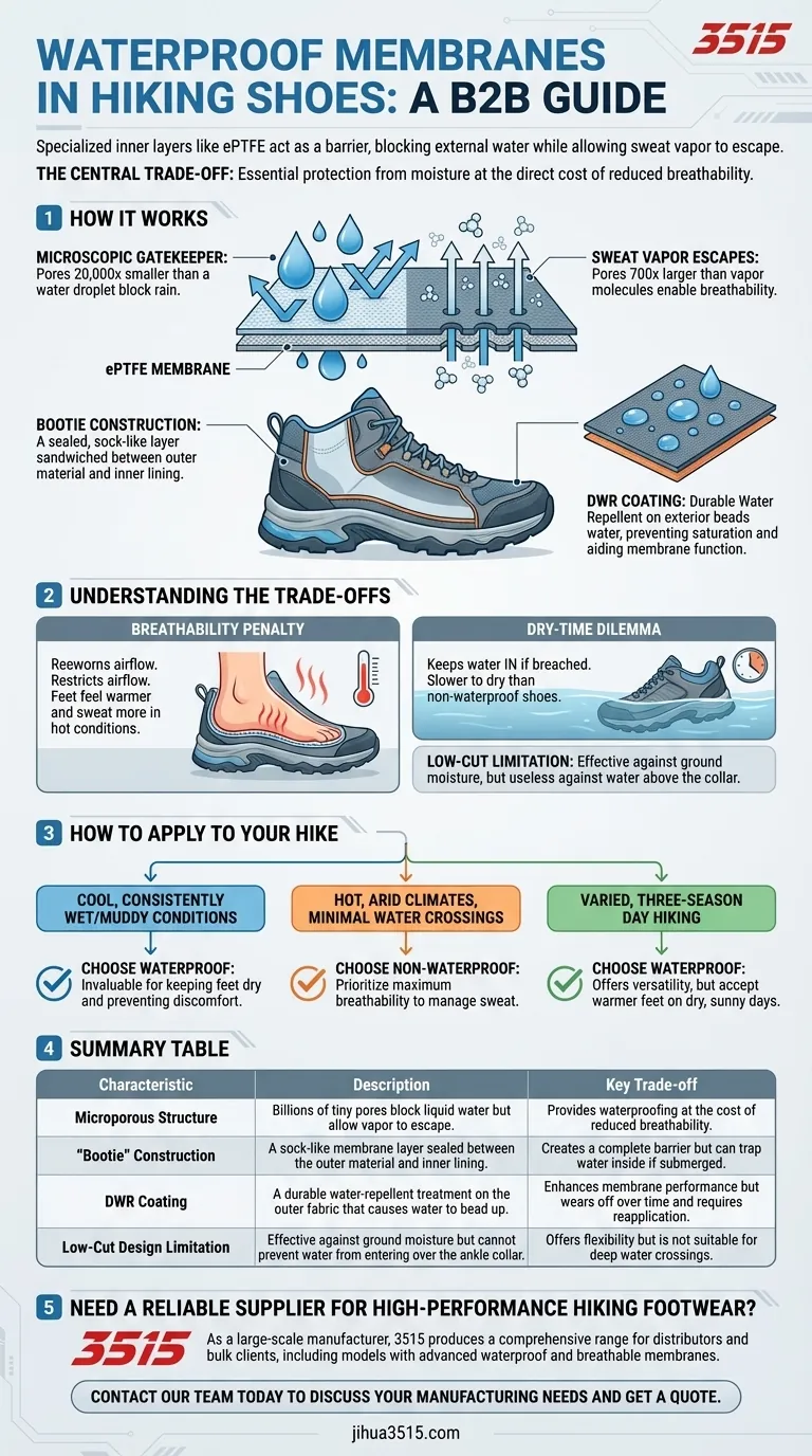 Was sind die Eigenschaften von wasserdichten Membranen in Wanderschuhen? Ein Leitfaden, um trocken zu bleiben Visuelle Anleitung