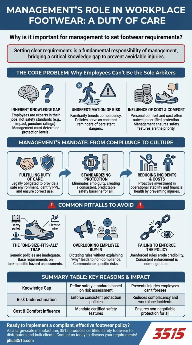 Warum ist es für das Management wichtig, Anforderungen an Schuhe festzulegen? Gewährleistung von Arbeitsplatzsicherheit und Compliance Visuelle Anleitung