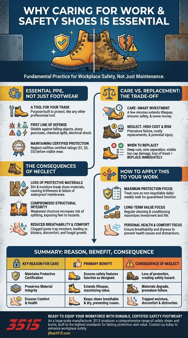 لماذا من المهم العناية بأحذية العمل والسلامة؟ تعزيز الحماية وزيادة القيمة دليل مرئي