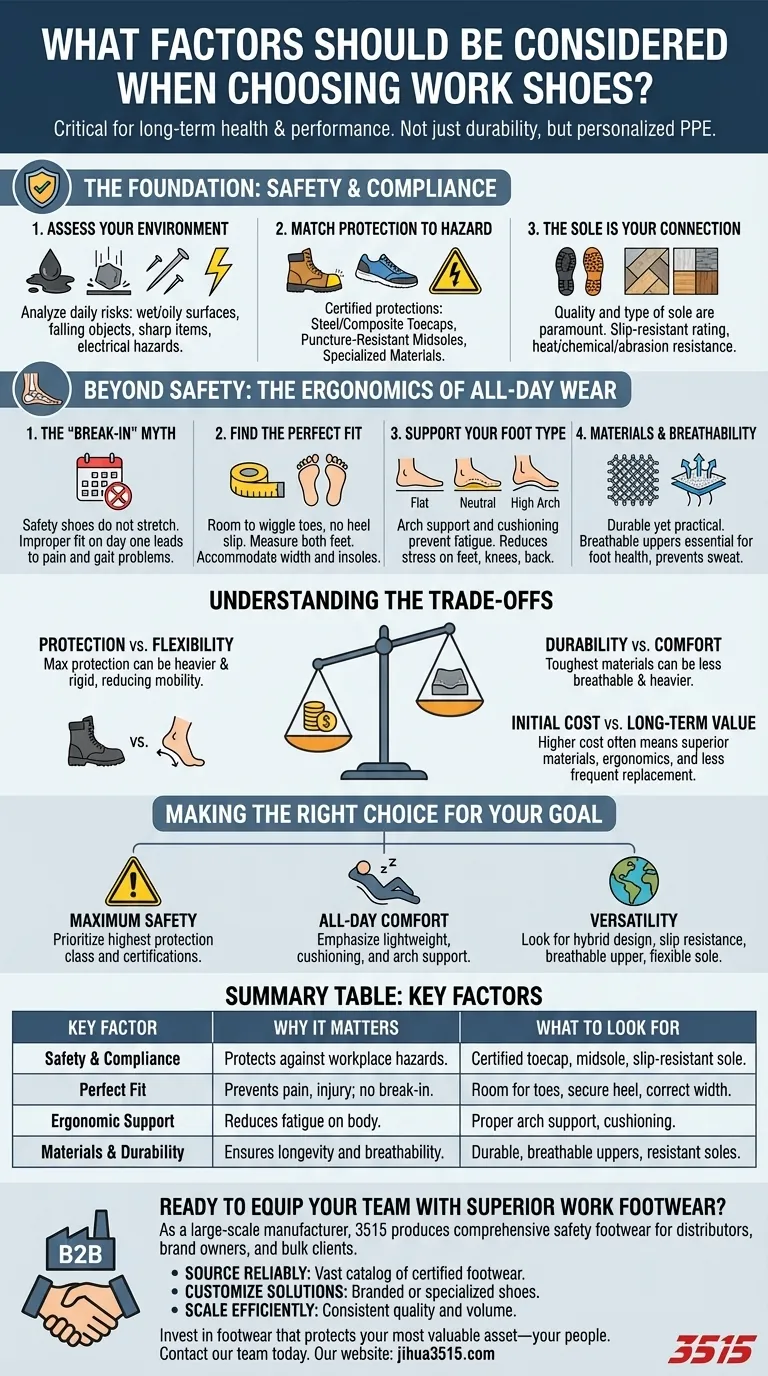 Quels facteurs prendre en compte lors du choix de chaussures de travail ? Le guide ultime de la sécurité et du confort Guide Visuel