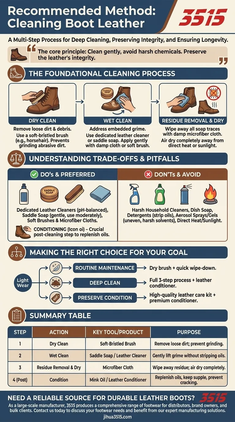 Quelle est la méthode recommandée pour nettoyer le cuir de bottes ? Un guide étape par étape pour préserver vos bottes Guide Visuel