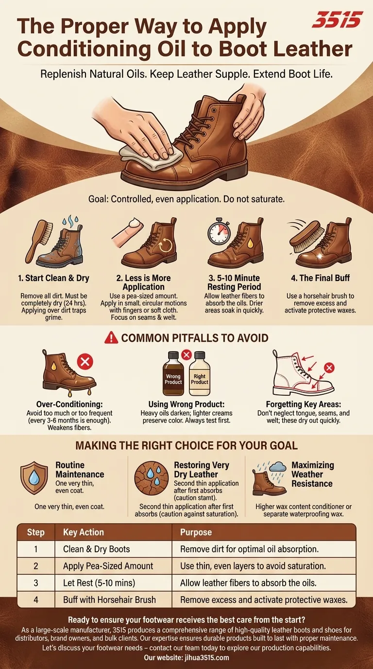 ¿Cuál es la forma correcta de aplicar aceite acondicionador al cuero de las botas? Una guía paso a paso para el cuidado del cuero Guía Visual