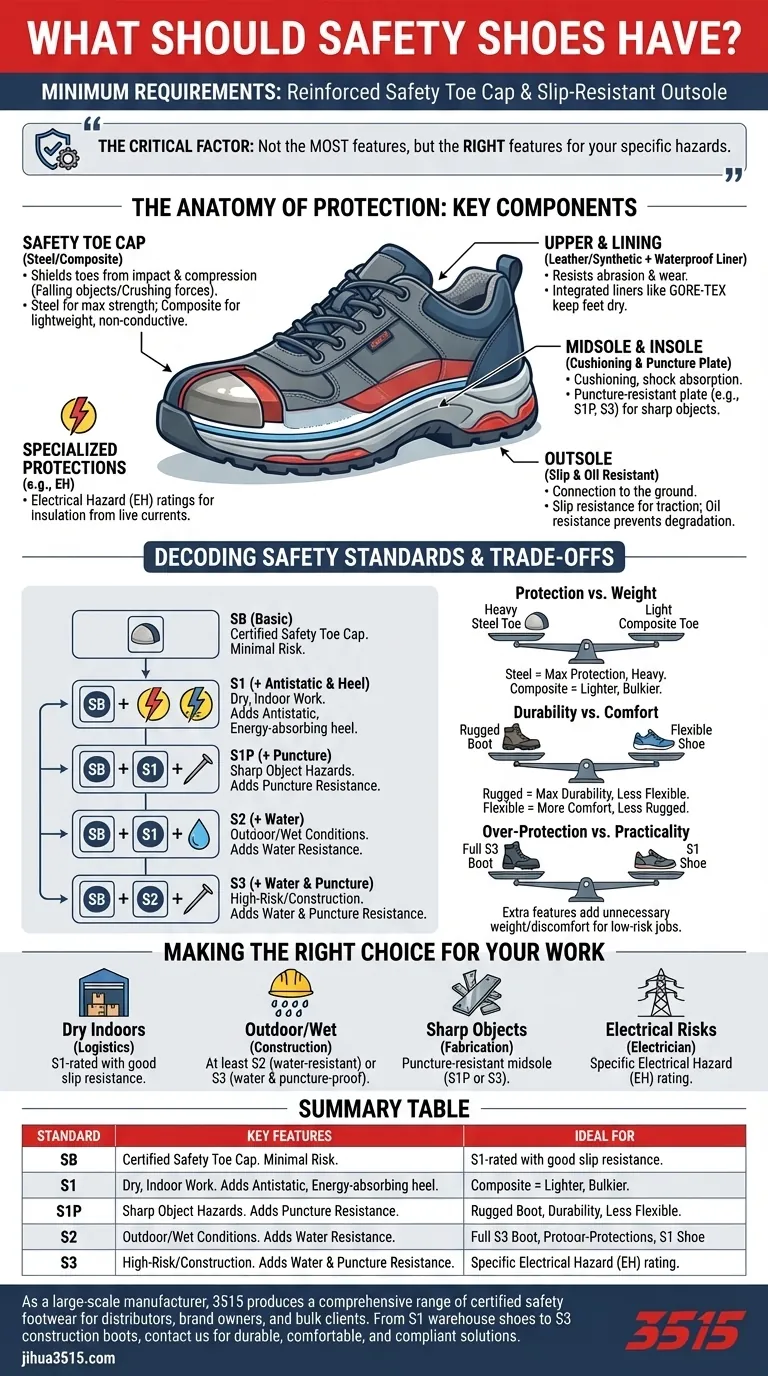 What should safety shoes have? Essential Features for Ultimate Workplace Protection Visual Guide