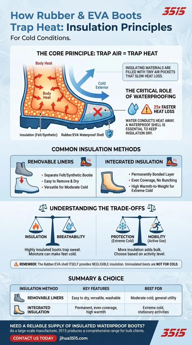 橡胶靴和EVA靴是如何在寒冷中保暖的？温暖、干燥双脚的指南 图解指南