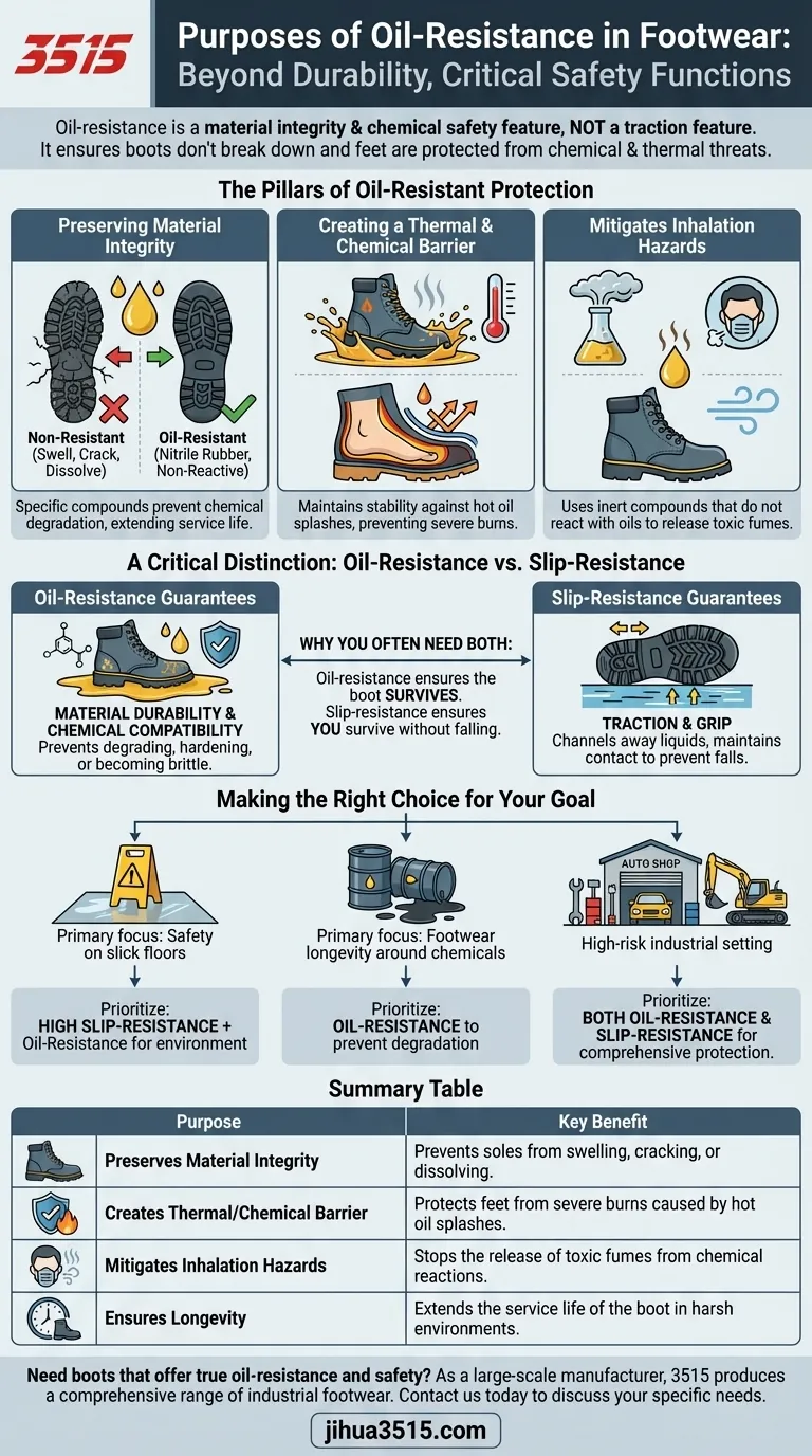 Каково назначение маслостойкости обуви? Это критически важная функция безопасности Визуальное руководство